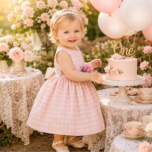 Elena Collection Exclusive | Silk Gingham Heirloom Dress